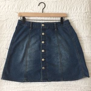 Jean Button Down Skirt